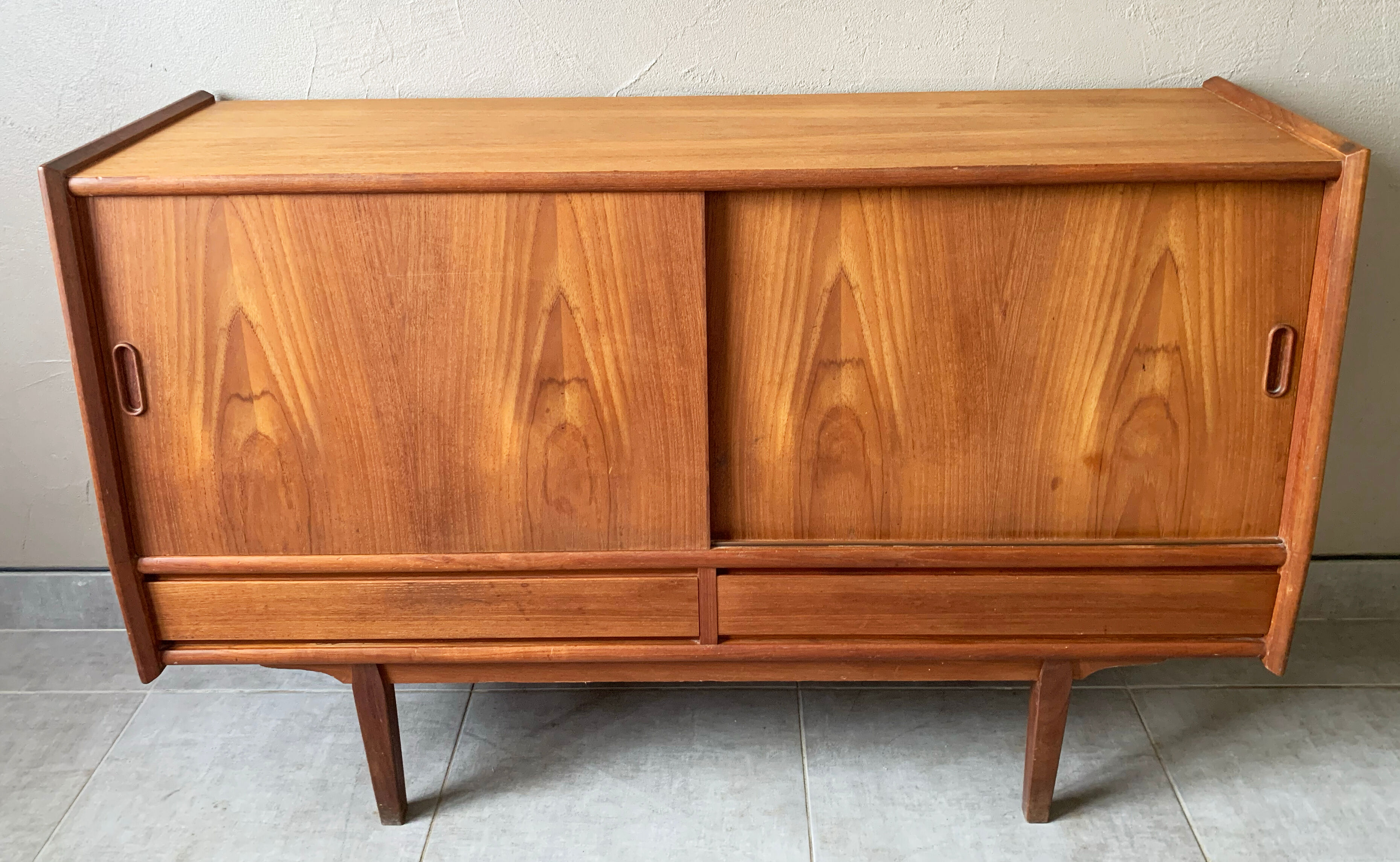 Danish vintage teak enfilade, 60s