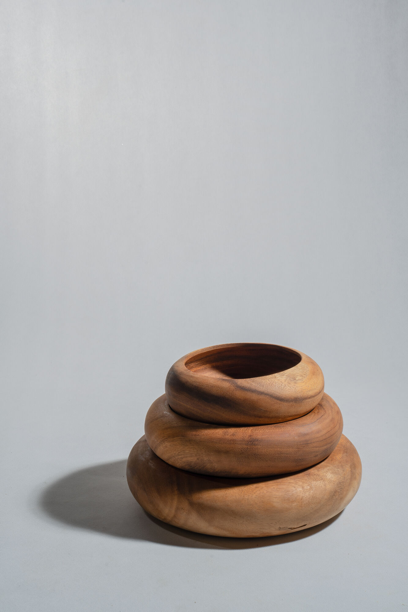 Bowl or monoxyl teak cut d:25.5