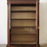Walnut cabinet with display case, 1920s