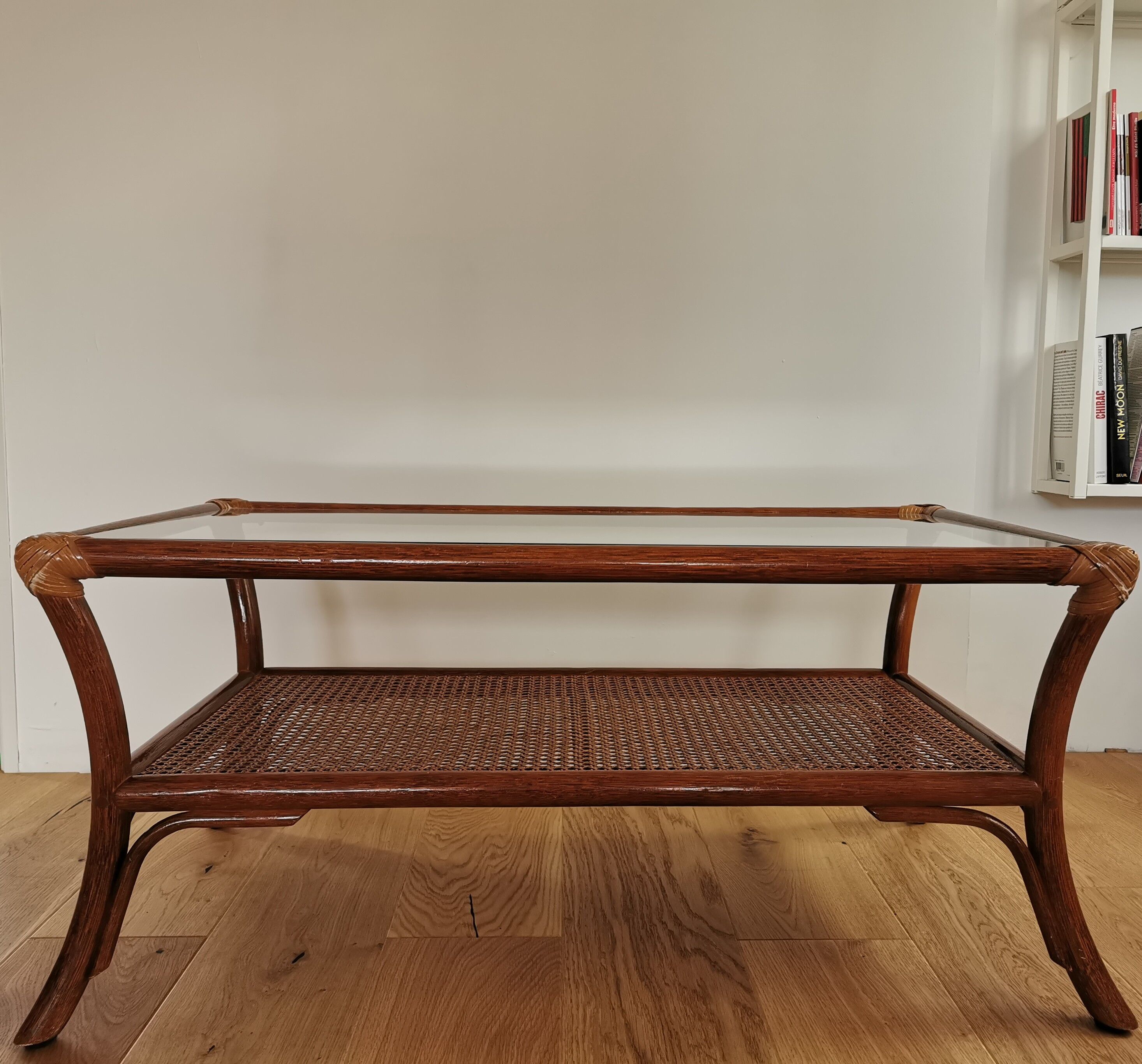Vintage canning coffee table glass tray