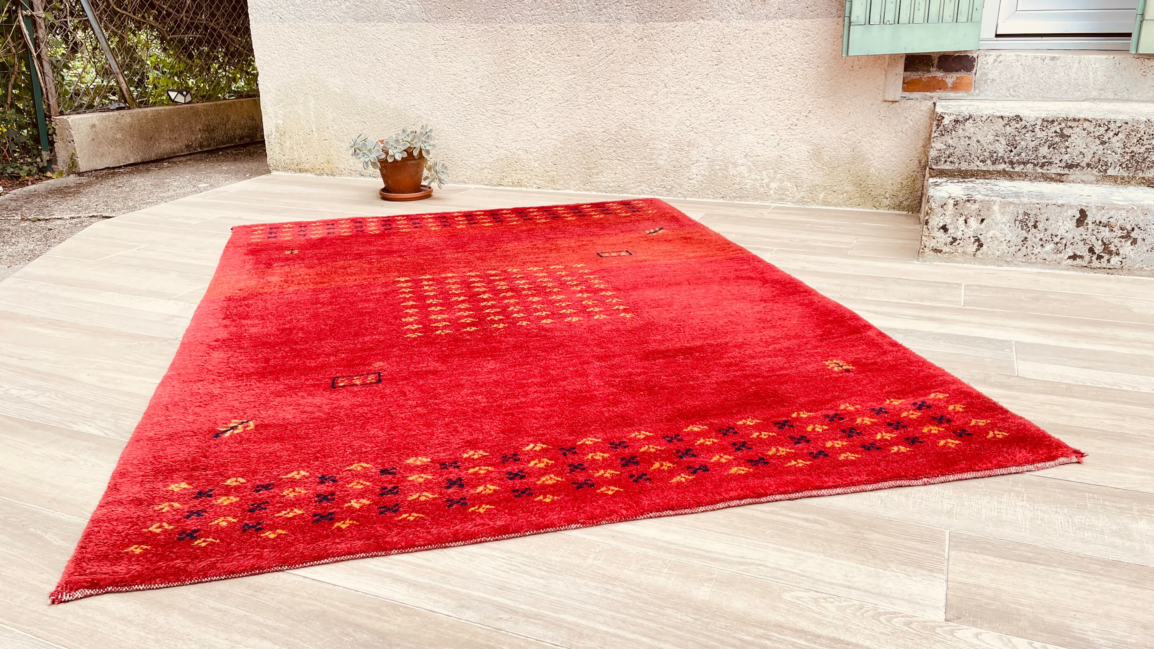 Rug indian gabbeh 100% wool, 143×202 cm