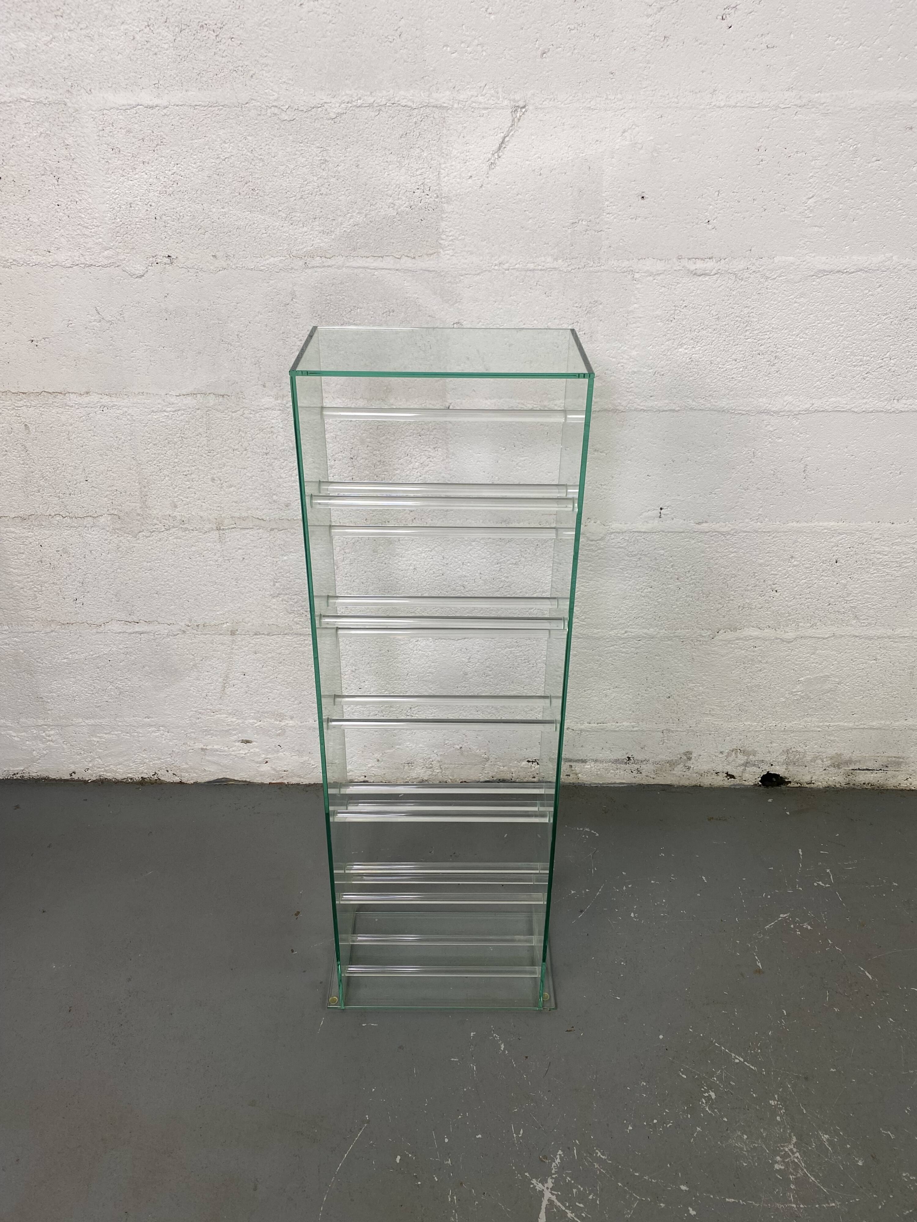 Glass CD rack