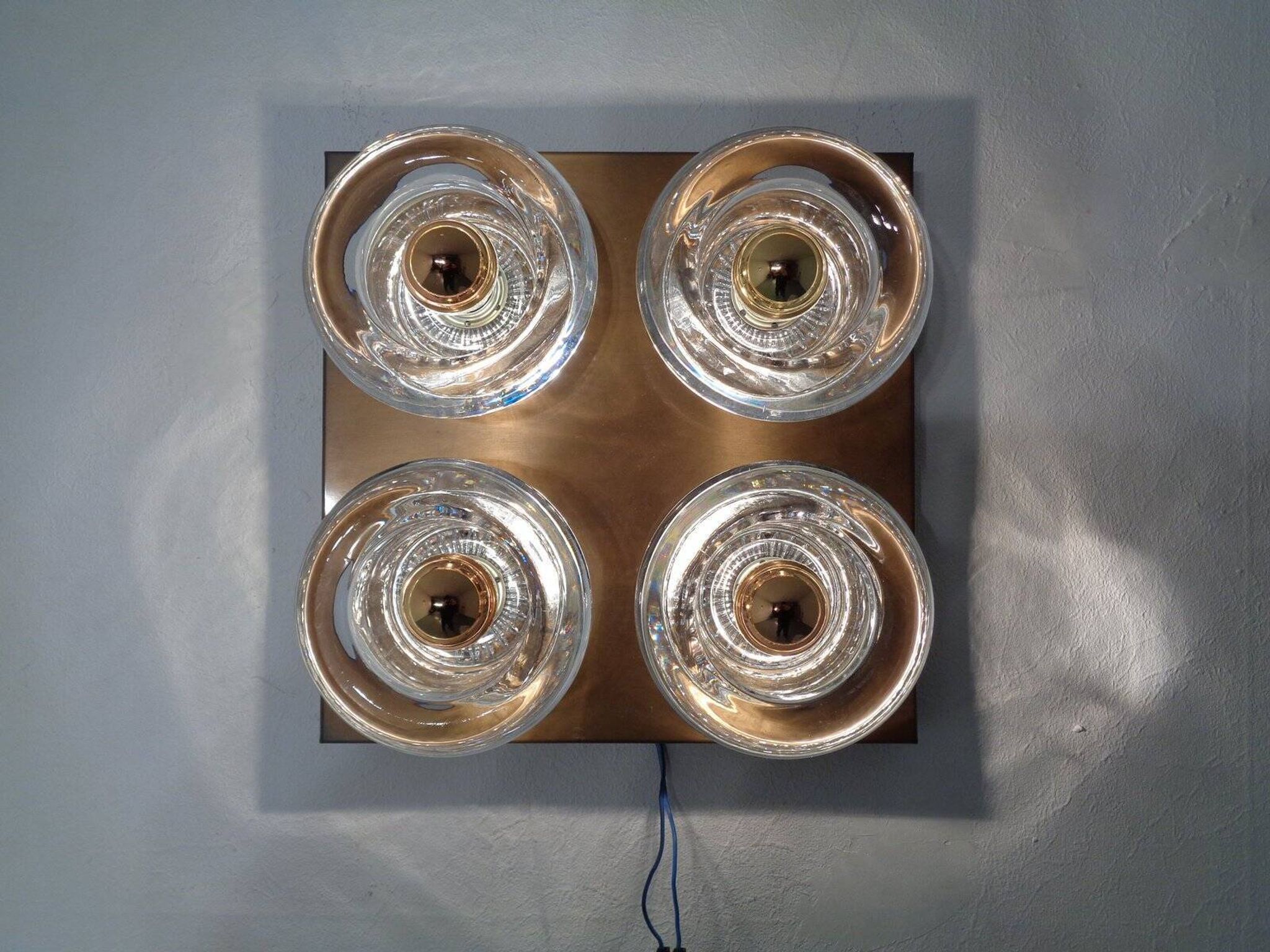Copper and Glass Sconce from Cosack, Germany, 1960s