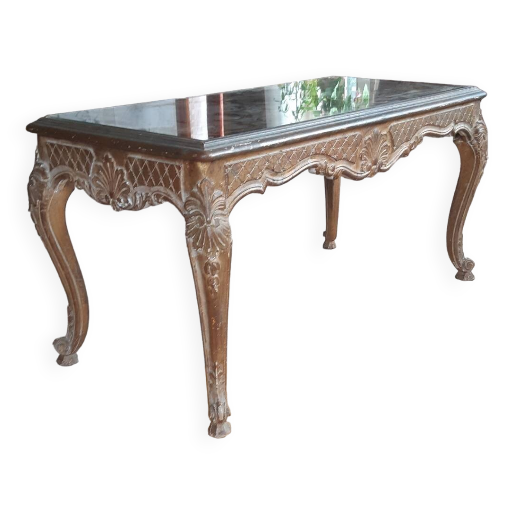 Églomisé glass coffee table