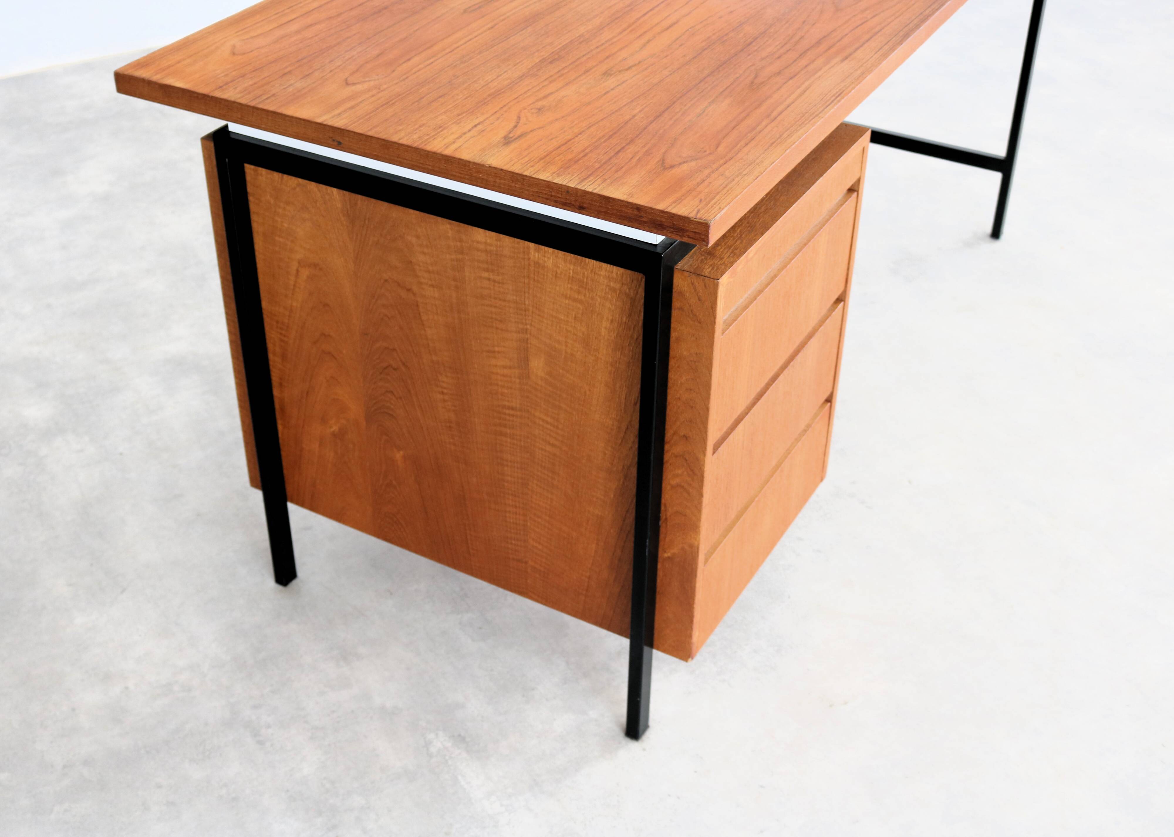 Bureau vintage | teck | métal | années 1960