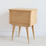 Restored solid wood bedside table