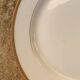 Set of 6 porcelain dinner plates with golden ear edging