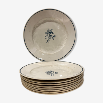 9 old Longwy plates, 1930