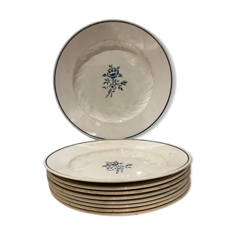 9 old Longwy plates, 1930