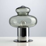 Space age chrome and glass table lamp