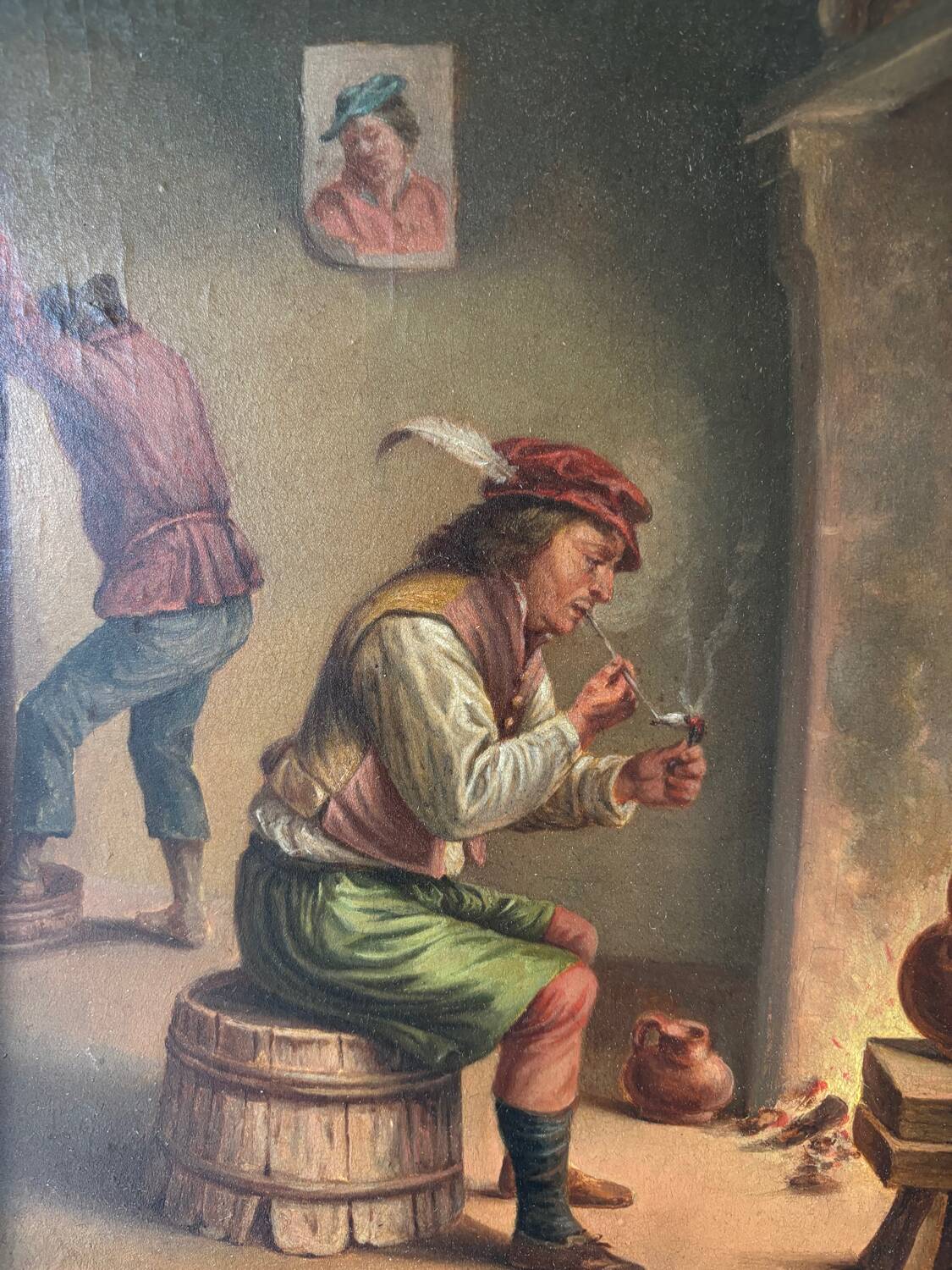 Smoker in a tavern