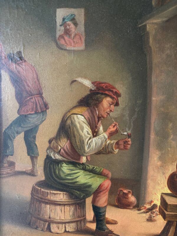 Fumeur dans une taverne