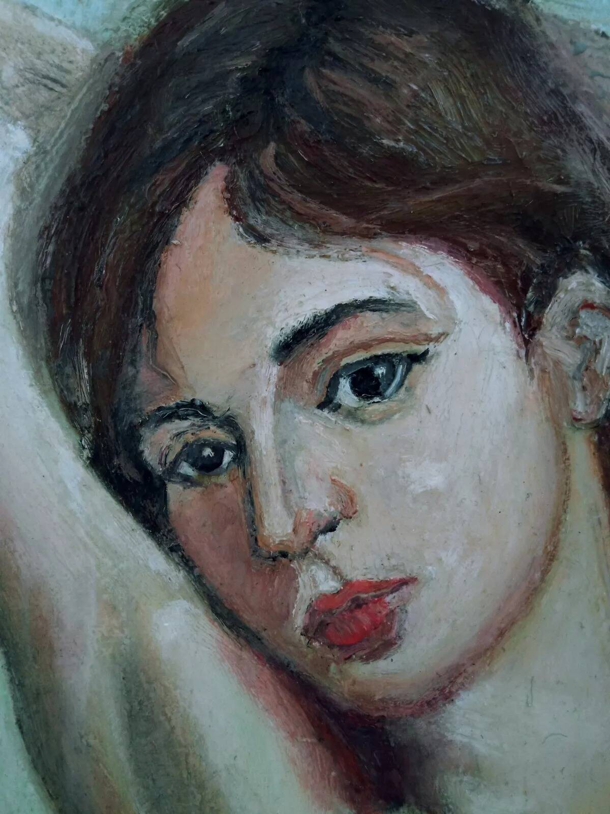 Nude Woman Oil on Canvas, 20th Century
