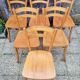 Six Luterma chairs, stylized seat, vintage, 50s-60s