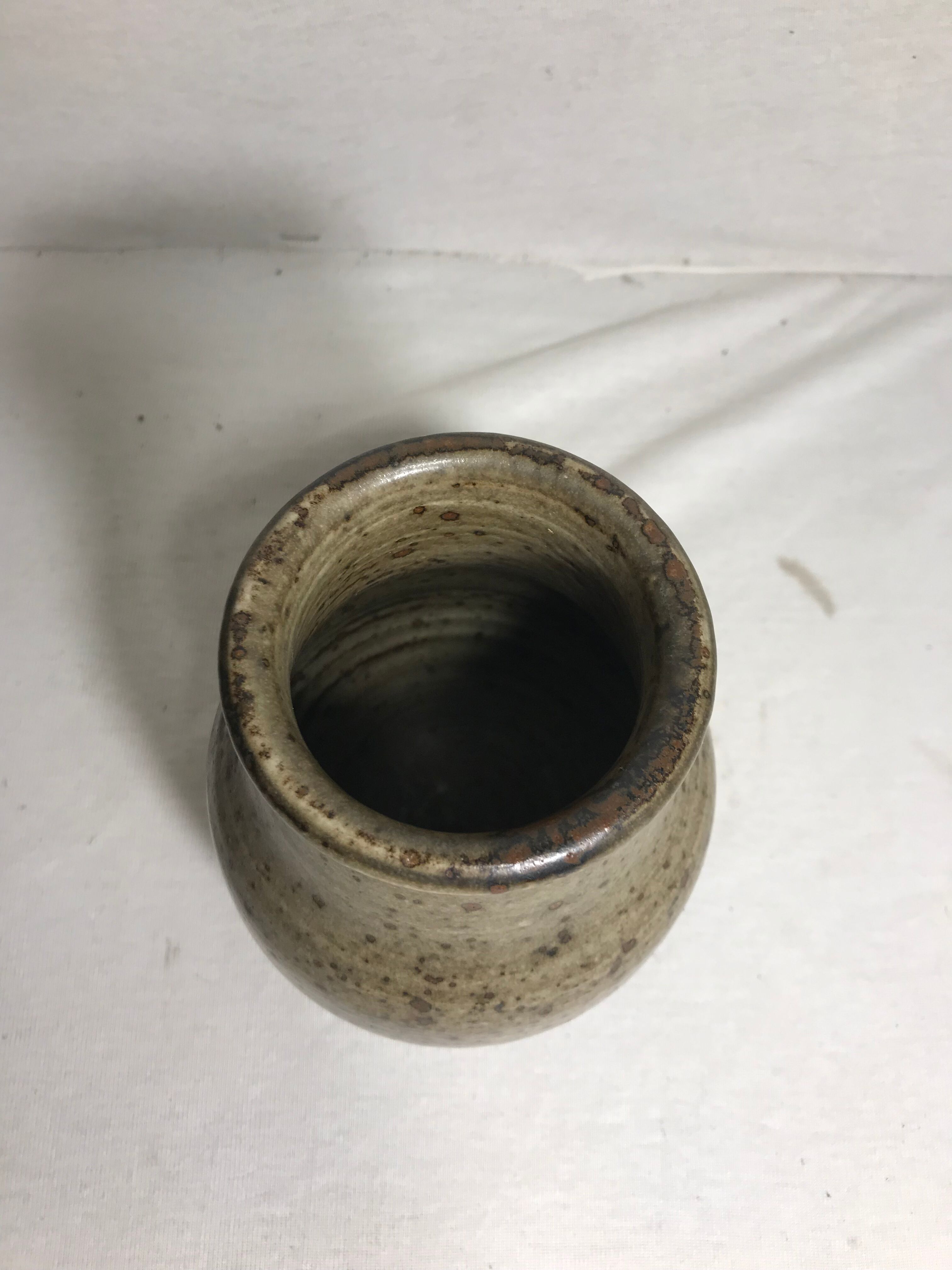 Old ceramic stoneware vase Villenauxe Jean Tessier, 78