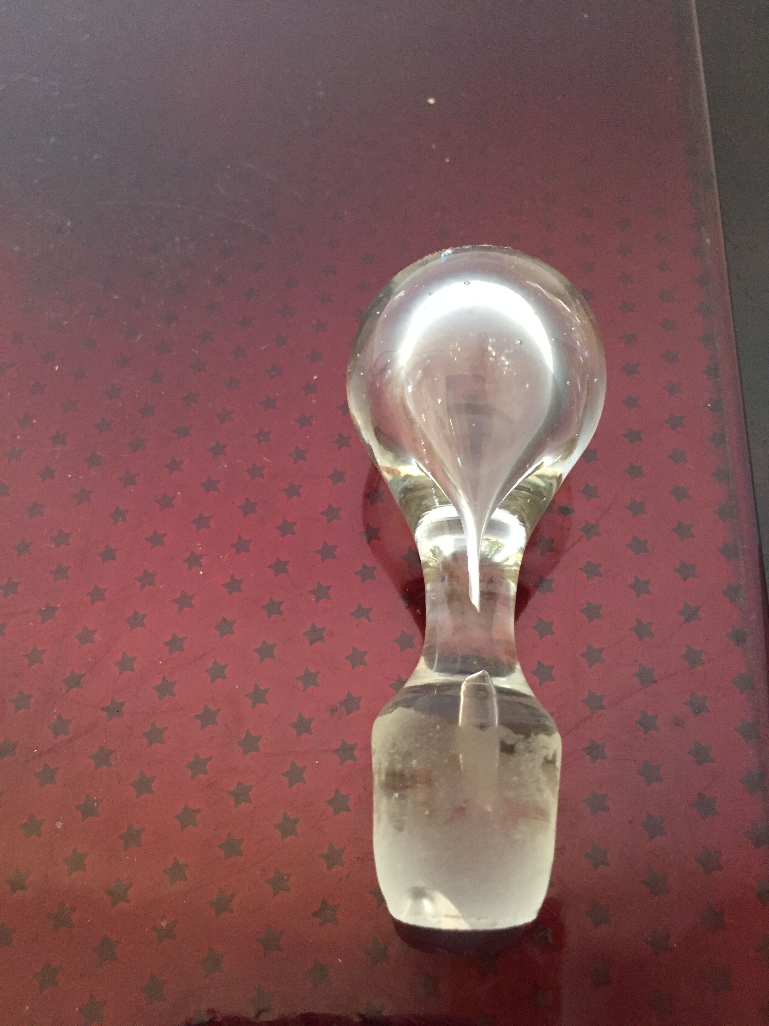 Art Deco stylized flowers carafe with its cap