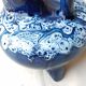 Tripod blue ceramic vase 60