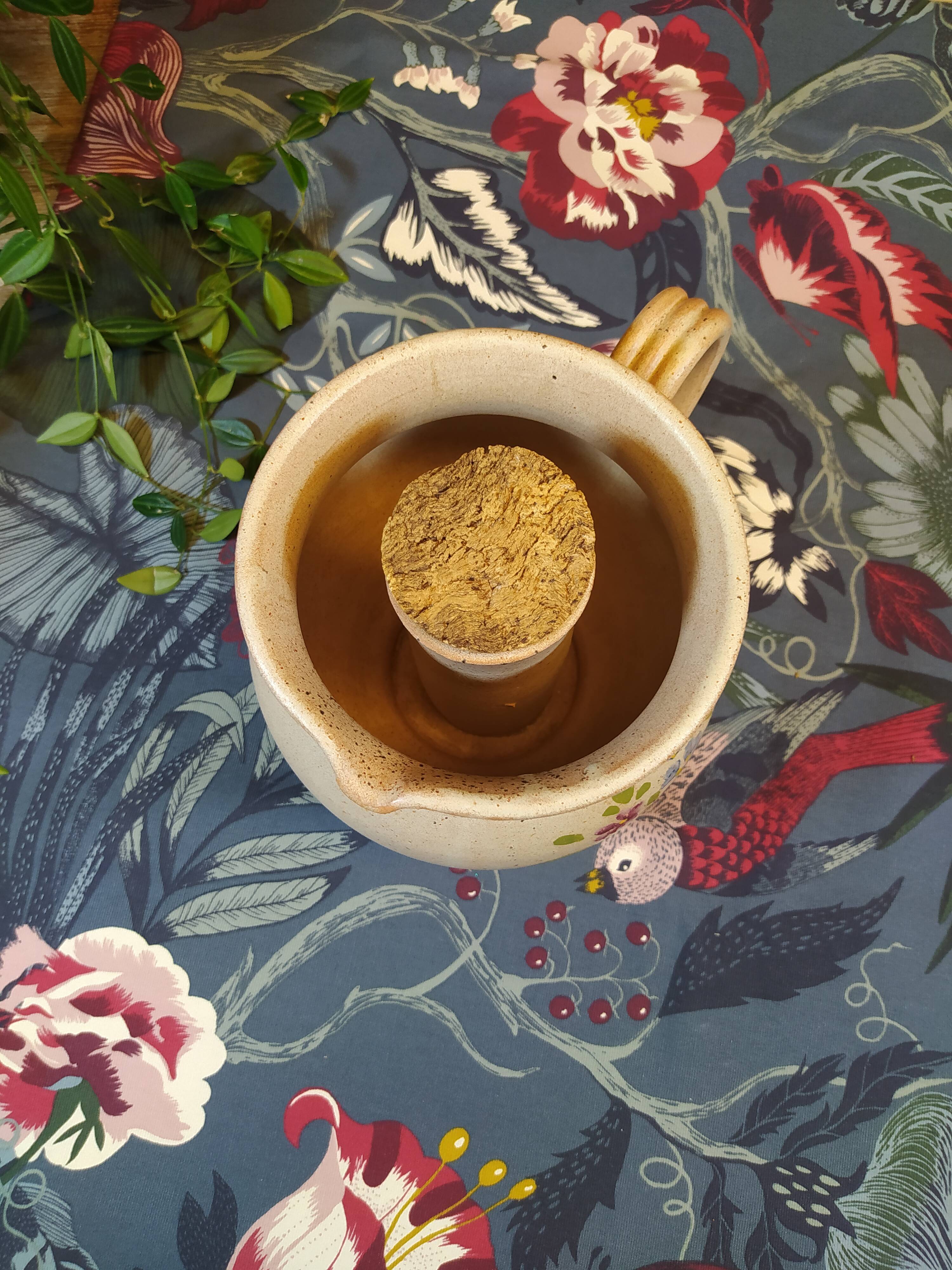 Vintage stoneware rosé pitcher