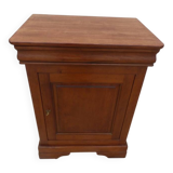 Large jam jar in solid cherry wood with its secret drawer and one door