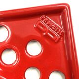 Space age red ceramic ashtray, Studio Opi, Gabbianelli Italy ca. 1970