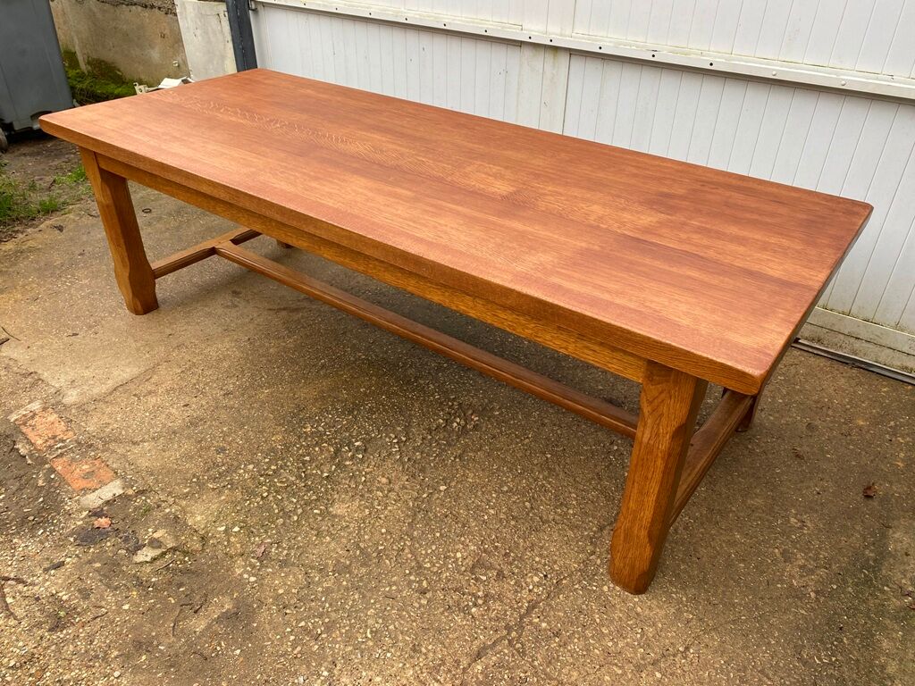 Dining farm table 250cm solid oak 1980