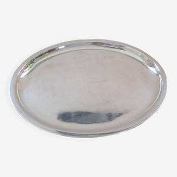 Oval dish, silver metal serving dish