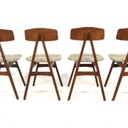 Set de 4 chaises scandinave "Nizza" Bengt Ruda Suède, 1960