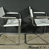 S33 Leather Armchairs, attributed to M. Stam for Fasem, Italy – 1970