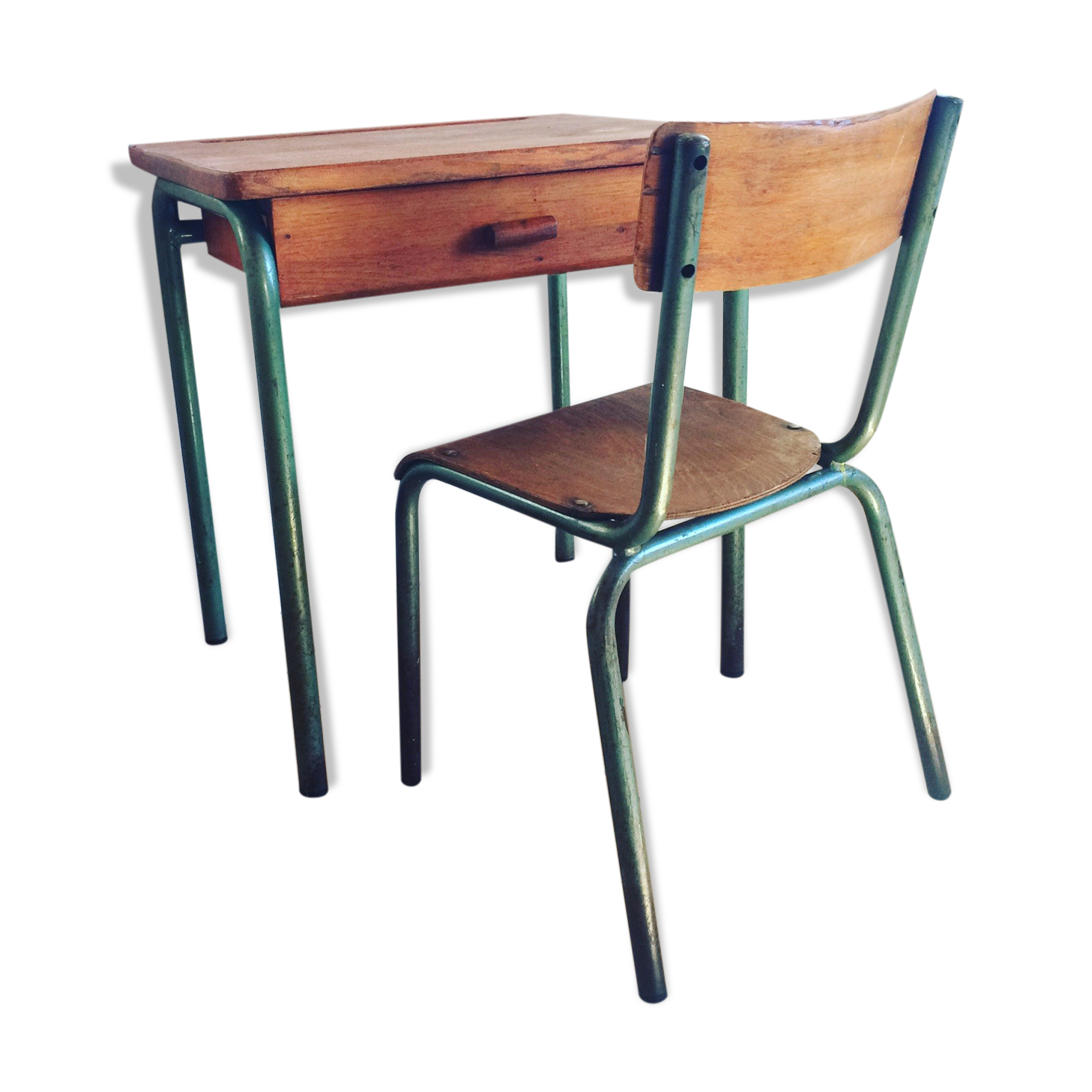 Bureau et chaise vintage des années 50