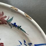 Plat en faïence - XIXème décor fleurs