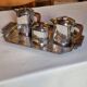 Tea set in silver metal 30s