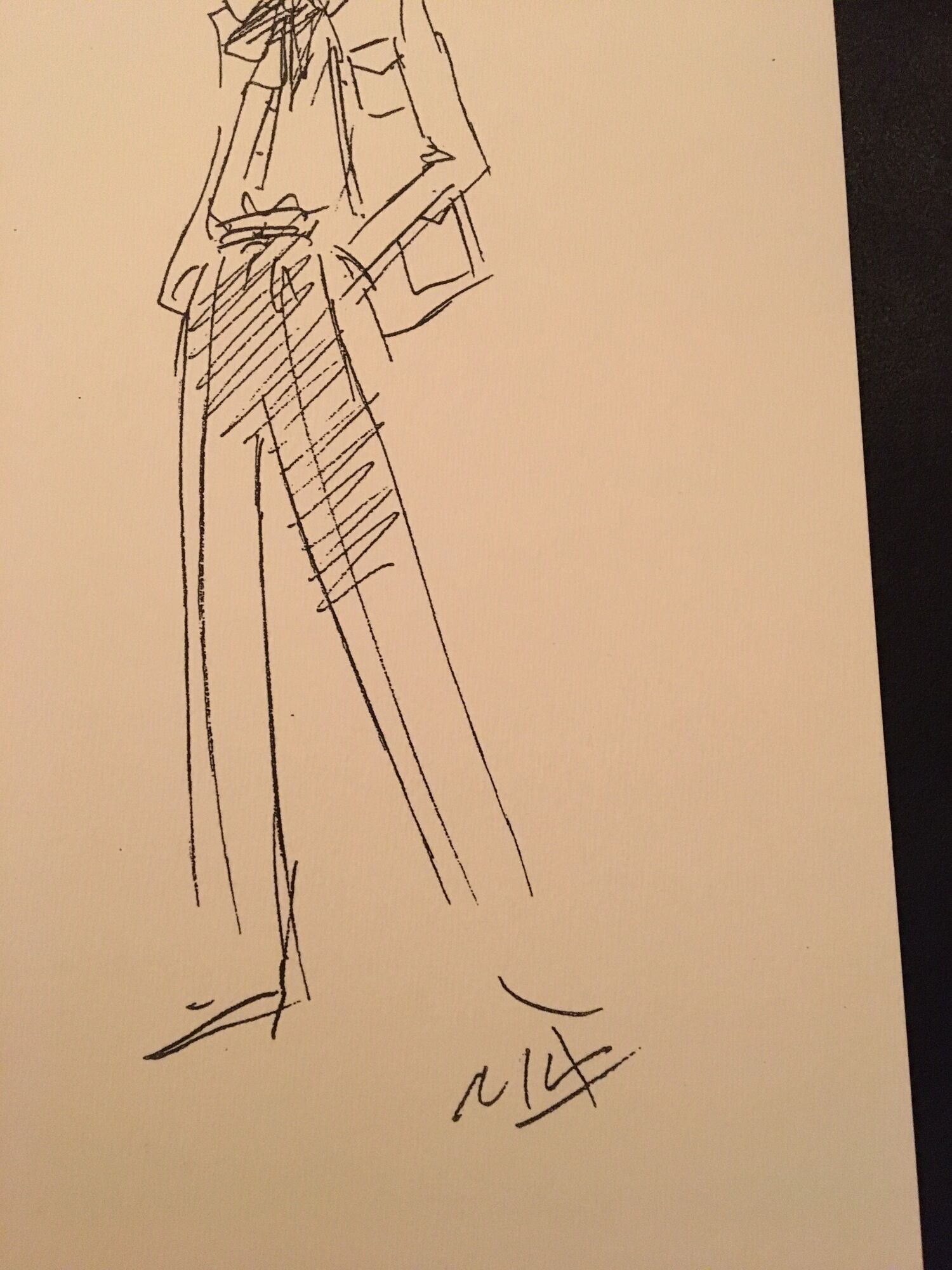 Black and white press fashion illustration Christian dior - 1978
