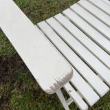 6 vintage wooden folding garden armchairs