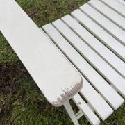 6 fauteuils de jardin bois vintage pliant