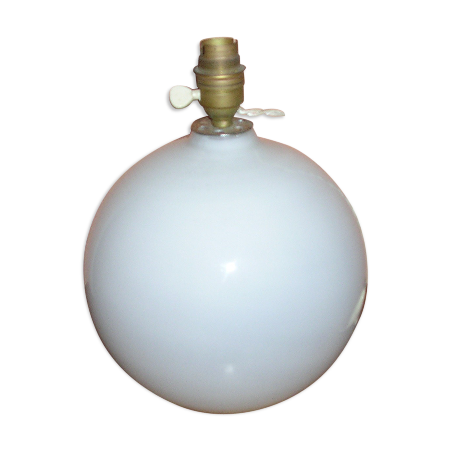 Ancient opalin glass lamp foot
