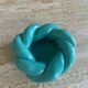 Turquoise blue twisted ceramic candle holder