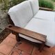 Vintage brutalist sofa in ecru bouclé fabric, 2/3 seater, 1970s