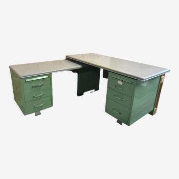 Bureau d'angle industriel