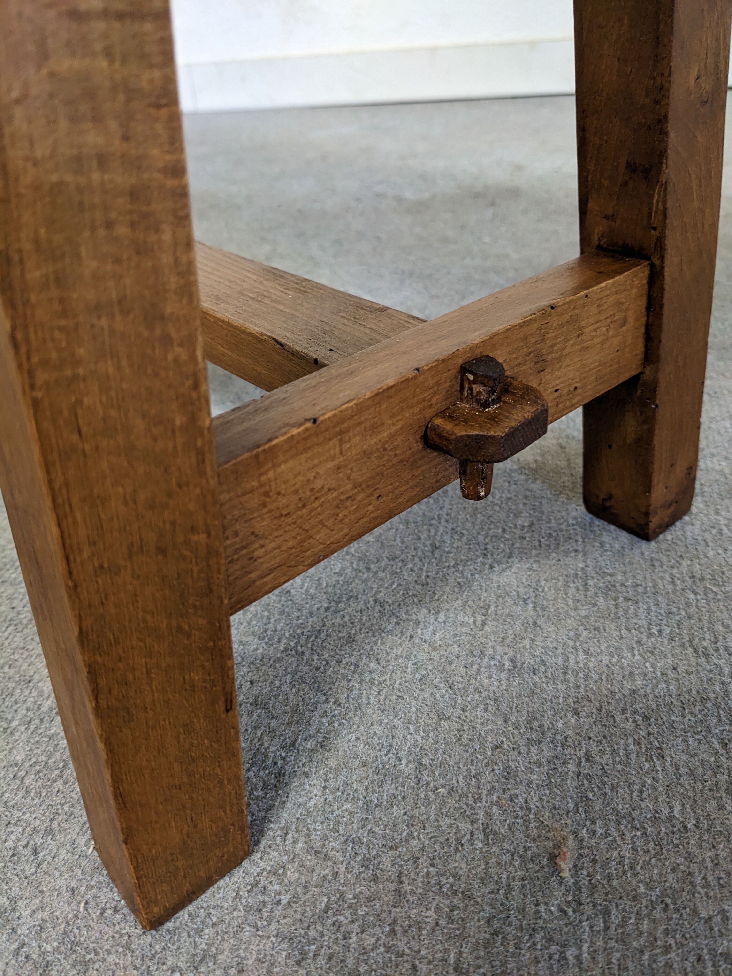 Wooden bench and marsh straw 50s/60s