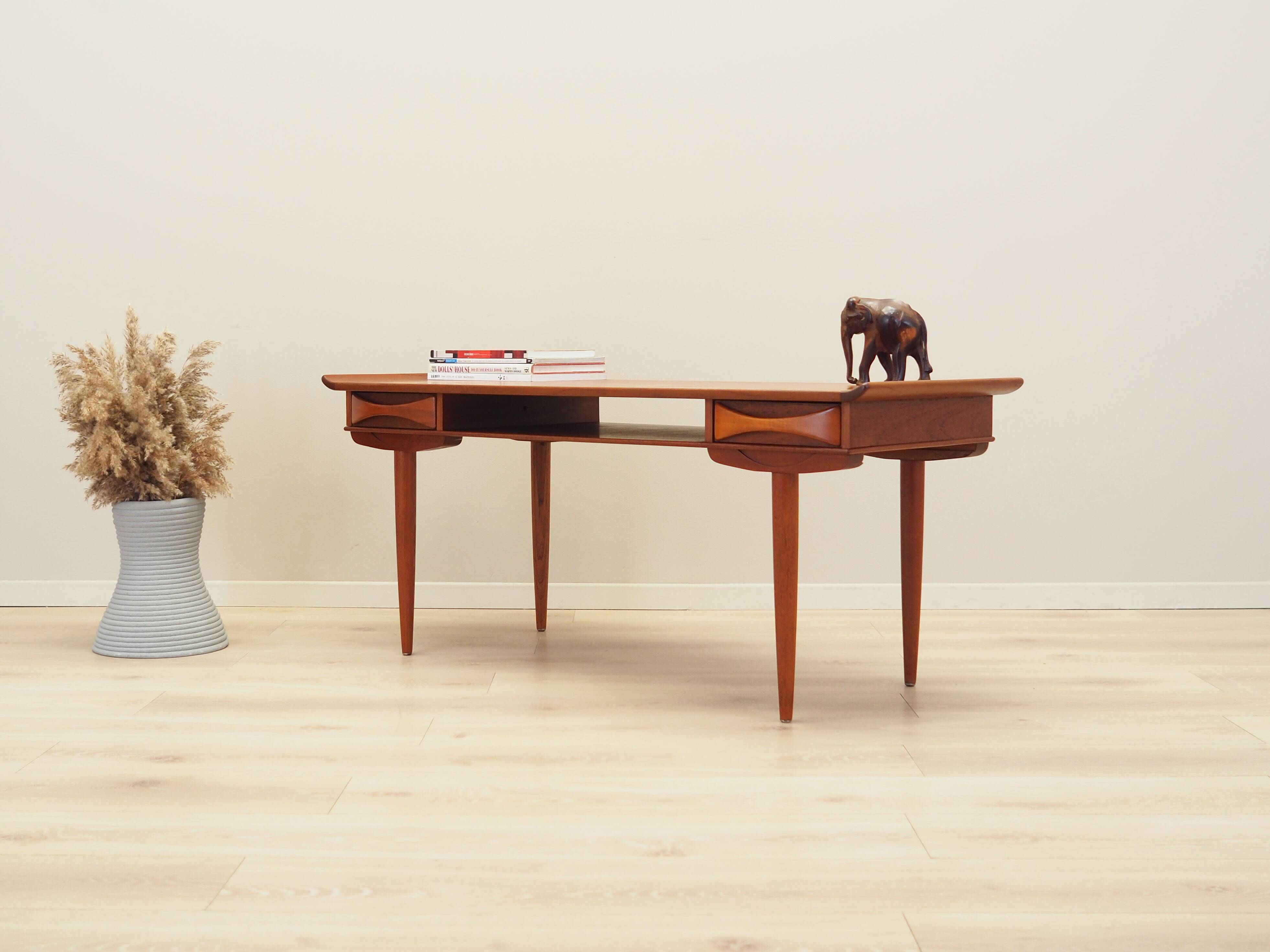 Teak coffee table, Danish design, 1970s, production: Denmark
