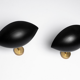 Pair wall lamps shell black