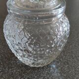 Pot à moutarde en verre moulé