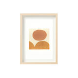 Abstract one-design illustration on dated and signed paper without frame