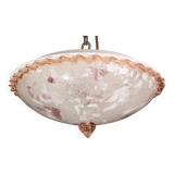 Charming Italian Multicolor and Pink Murano Glass Ceiling Fixture, Murano,