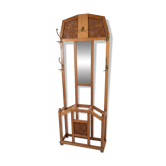Art Deco coat rack wardrobe in solid oak