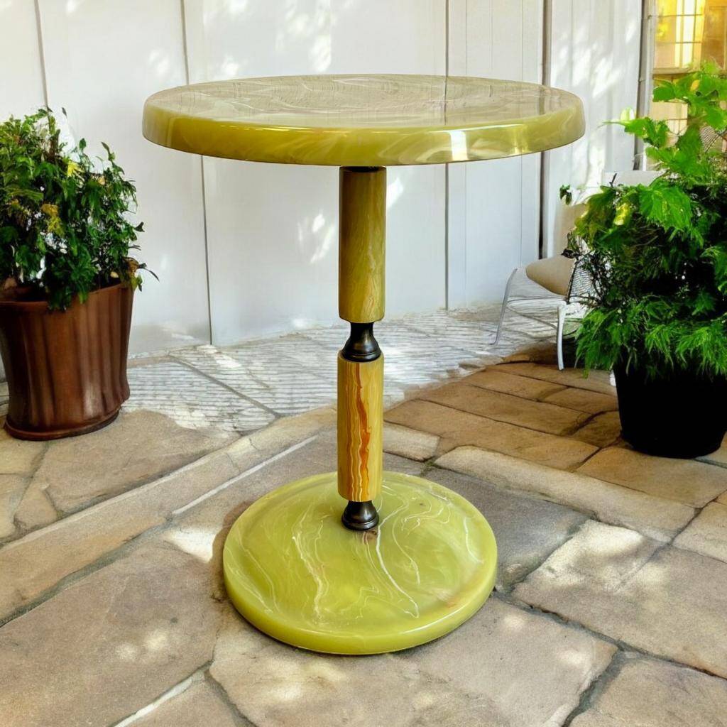 Onyx vintage side table / side table / plant stand