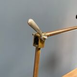Industria Rotterdam clamp lamp made of brass and copper from the 1930s