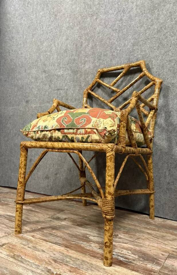 Asia 20th century: rattan and bamboo office chair circa 1950-1970