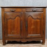 Rustic louis xv period sideboard in oak and poplar circa 1750