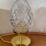 Table lamp in worked glass